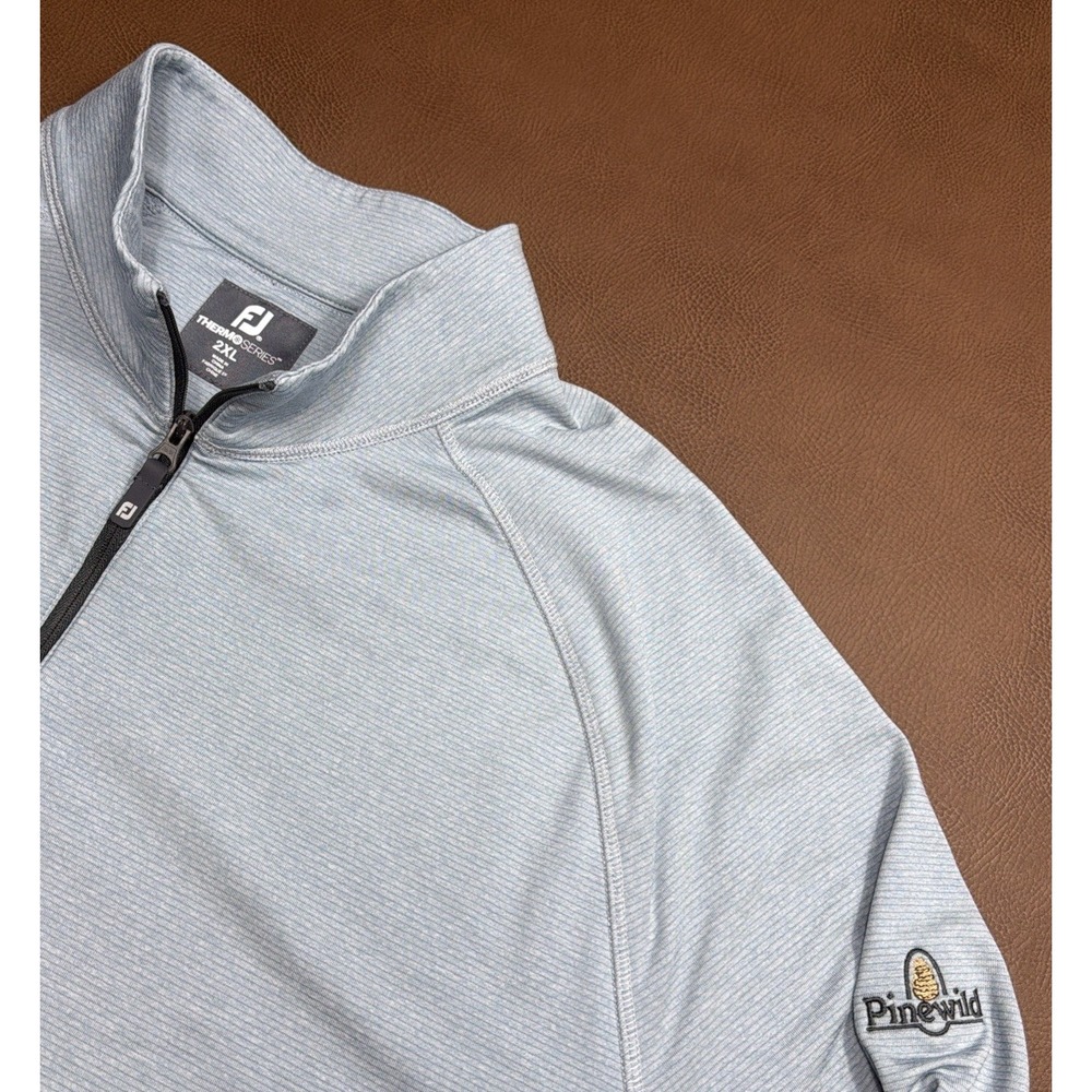 FootJoy Golf Pullover Thermo Series Hybrid 1/4 Zip Large Green Gray MSRP $145